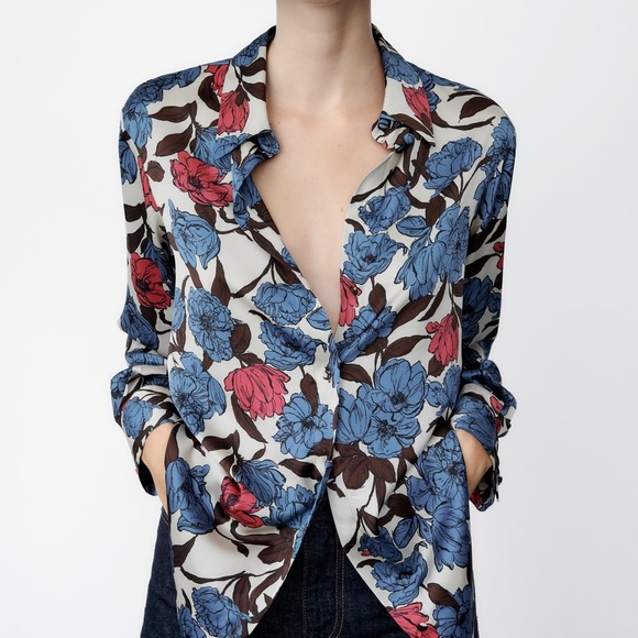 🌟Zara floral print shirt - Picture 4 of 8